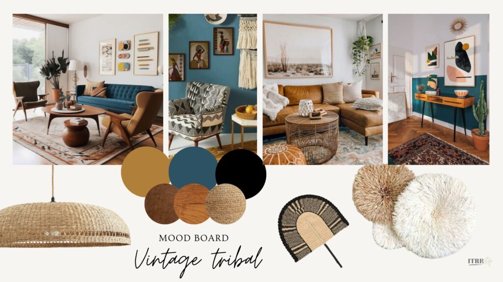 Moodboard projet ethnique-vintage