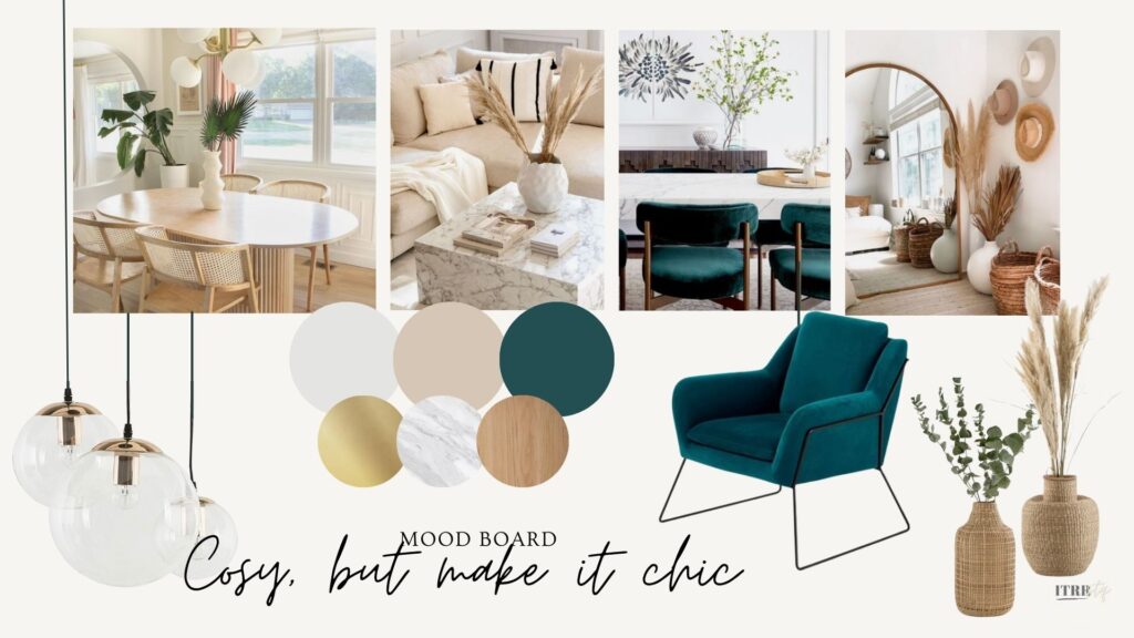Moodboard cosy but make it chic